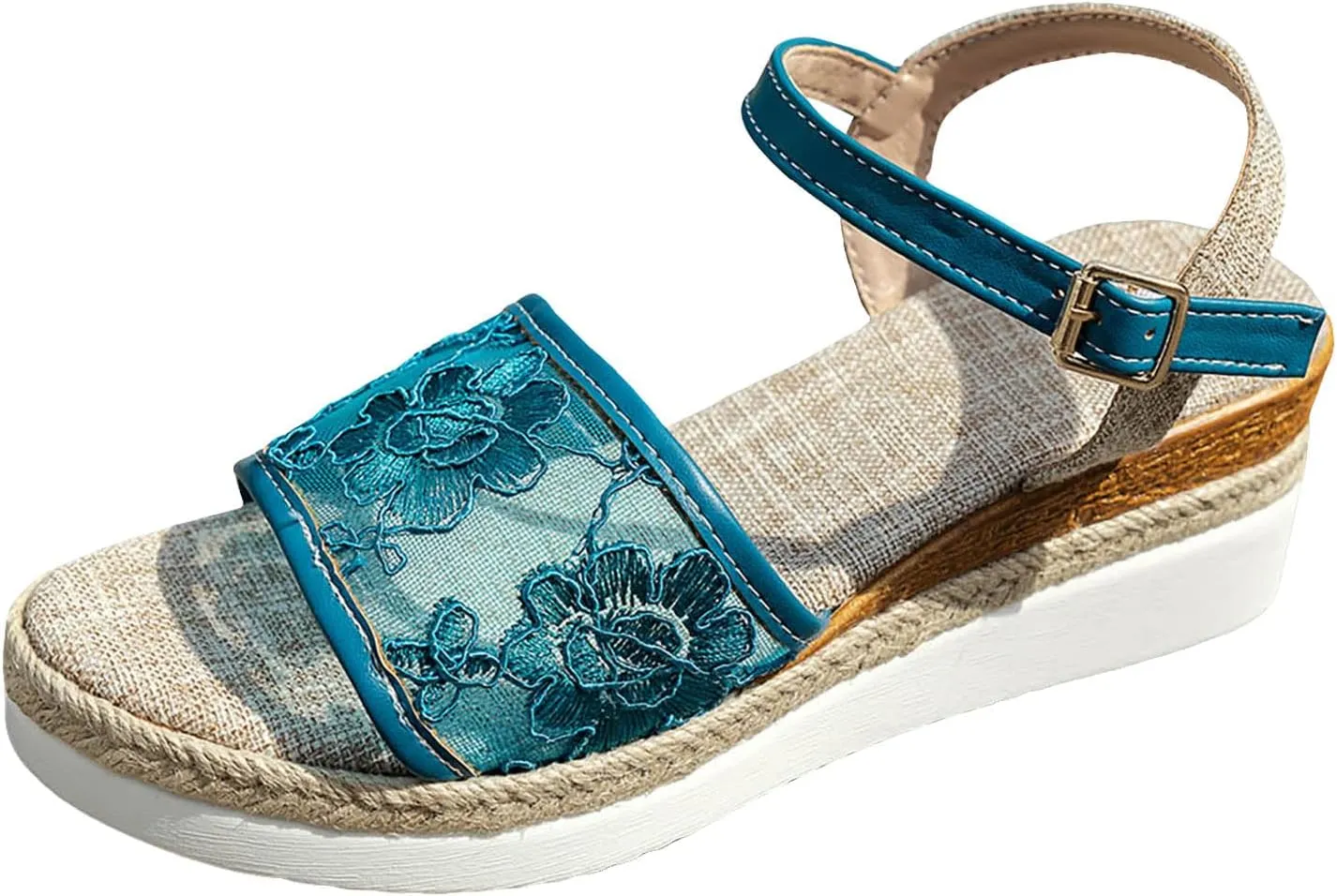 Women's Platform Wedge Sandals Wedges for Women Casual Beach Walking Sandal Slip on Arch Support Soft