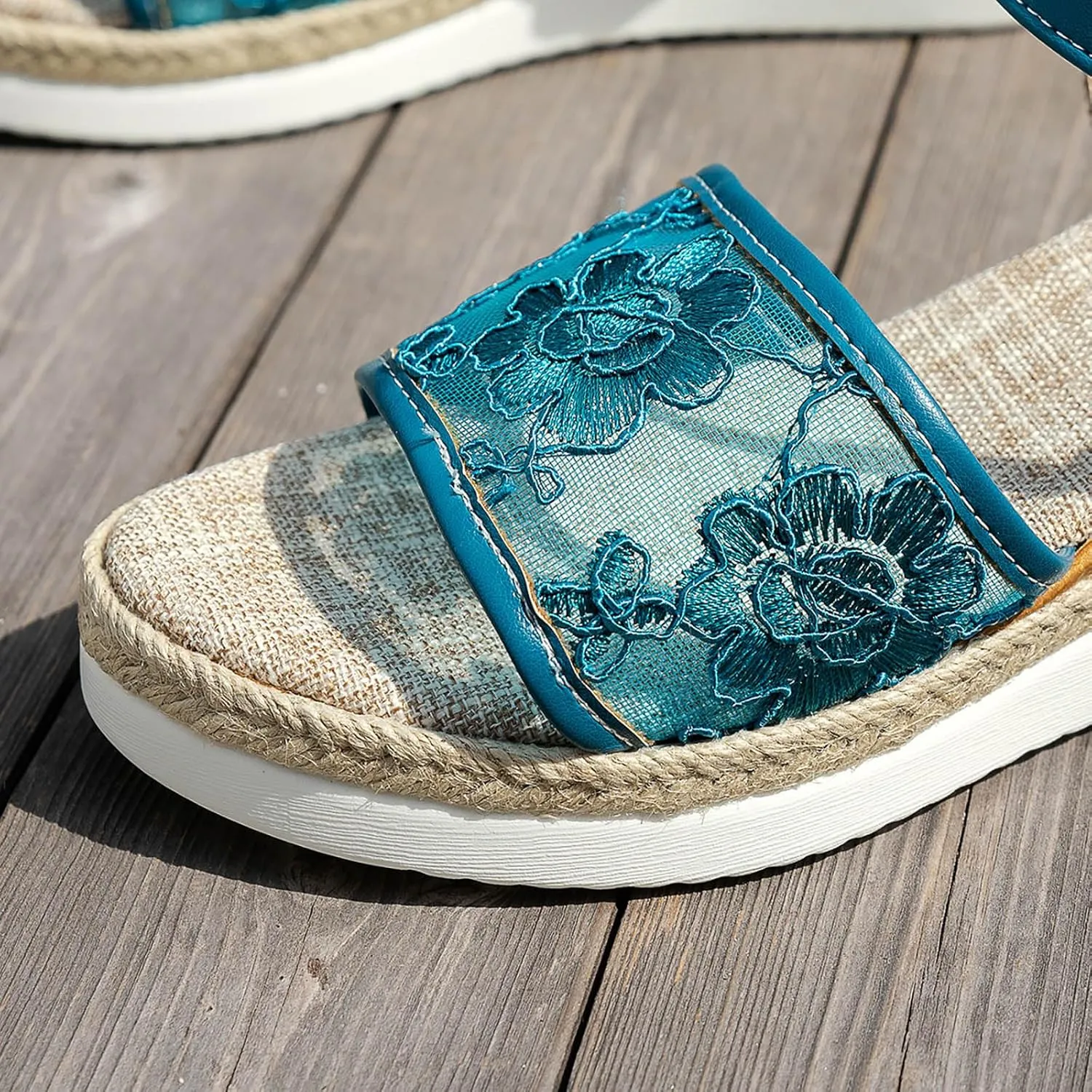 Women's Platform Wedge Sandals Wedges for Women Casual Beach Walking Sandal Slip on Arch Support Soft