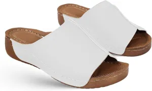 Women's Sandals Comfortable Cute Orthopedic Slippers Anti-Slip Walking Dressy Summer Orthotic Flip Flops with Arch Support