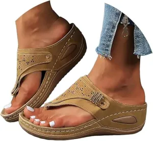 Womens Sandals Comfortable Dressy Arch Support Orthopedic Thong Flip Flops Summer Orthotic Slippers Beach Shoes 2025