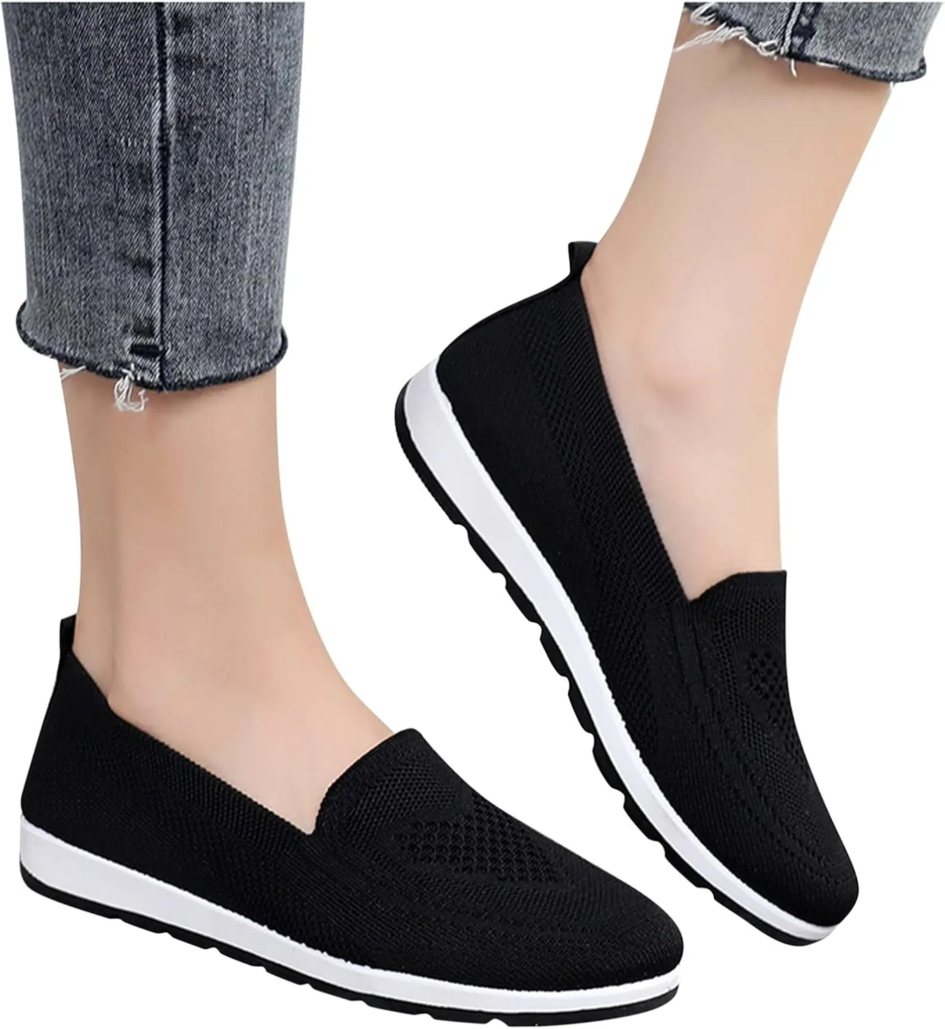 Womens Shoes 7.5 Wide Width Sneakers Walking Shoes Women Comfortable Non Slip Winter Shoes for Women Wide Width Platform Sneaker for Women Sneakers Slip On Stylish Slip On Sneakers for Women 2023