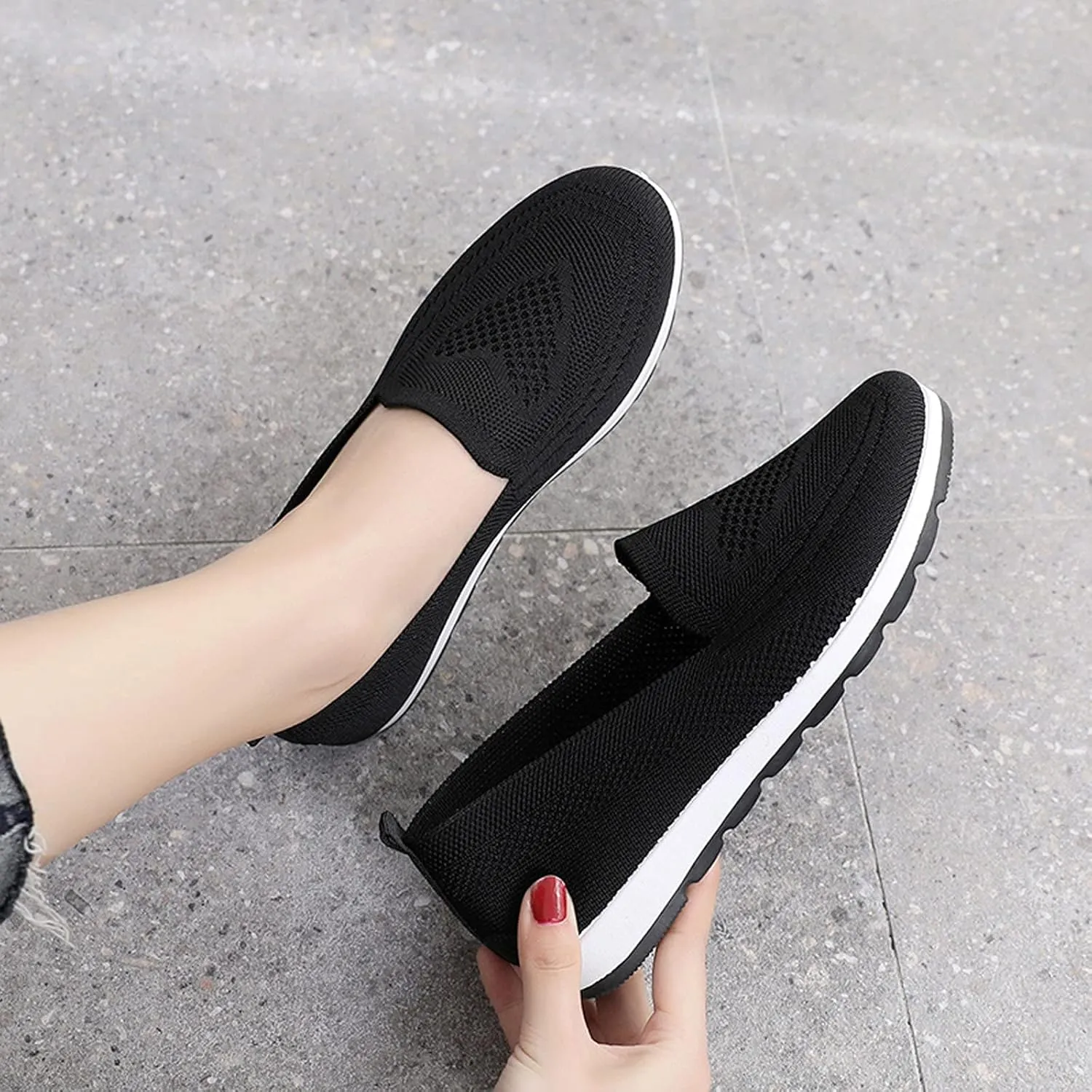 Womens Shoes 7.5 Wide Width Sneakers Walking Shoes Women Comfortable Non Slip Winter Shoes for Women Wide Width Platform Sneaker for Women Sneakers Slip On Stylish Slip On Sneakers for Women 2023