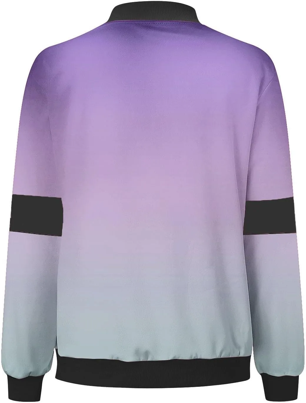Womens Winter Coats 2024 Fashion Gradient Zipper Jackets Long Sleeve Casual Tops with Pockets Outerwear